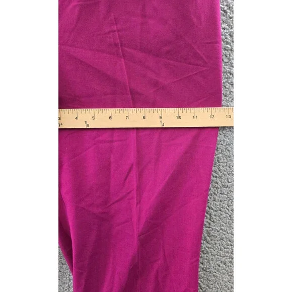 Calvin Klein Petite Luxe Highline Pants Women's 12P Mulberry Hook & Bar Closure - Picture 6 of 15